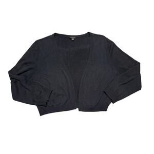 Talbots Black Open Front Cardigan Sweater SZ  L